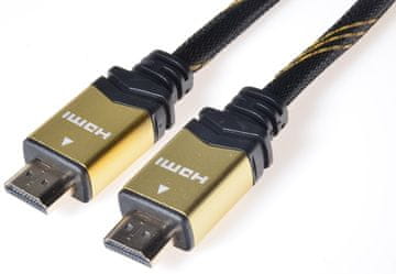 PremiumCord GOLD HDMI High Speed + Ethernet kabel, pozlačeni konektorji, 10 m