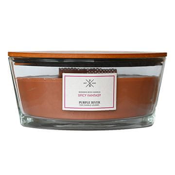 Svíčka Purple River Ellipse, Spicy Fantasy, Pikantní fantazie, 453 g