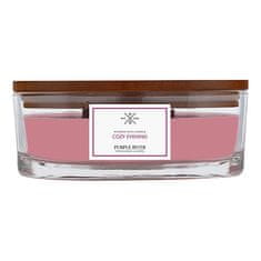 Svíčka Purple River Oval Elegance, Cozy Evening, Pohodový večer, 310 g