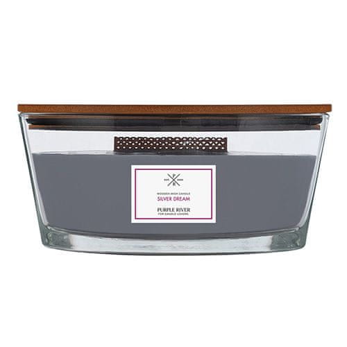 Svíčka Purple River Ellipse, Silver Dream, Stříbrný sen, 453 g