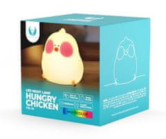 Forever CHICKEN nočna LED svetilka, ambientalna, brezžična, 3 načini svetenja, RGB način, časovnik, polnilna baterija, silikon, USB Type-C, + kabel