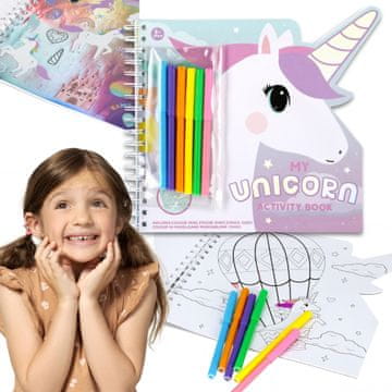 STARPAK Ustvarjalni set, likovni set Samorog pobarvanke, nalepke, flomastri