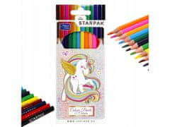 STARPAK Enorog, svinčniki, šolske barvice 12 barv 