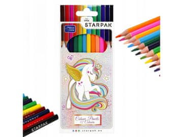 STARPAK Enorog, svinčniki, šolske barvice 12 barv