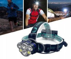 Forever FOREVER ULTRA naglavna LED svetilka, 6W, 500 lumnov, več načinov svetenja, polnilna baterija, upravljanje z gumbi, IP64 vodoodpornost, črna