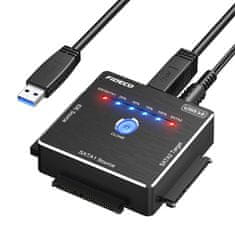slomart Adapter HDD/SSD s funkcijo kloniranja FIDECO PL06 (USB 3.0, SATA/IDE)