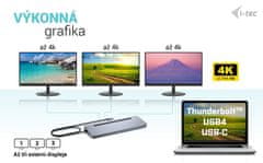 I-TEC priklopna postaja USB-C Metal Ergonomic 4K/ 3x Display/ Power Delivery 100W + univerzalni polnilec 100W