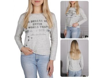 sarcia.eu Harry Potter Ženska črtasta bluza z dolgimi rokavi, siva