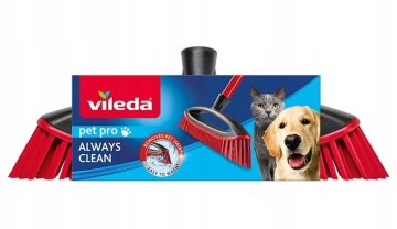 shumee Vileda krtača za pometanje dlak in krzna z vložkom 5x12x33 cm z gumijastimi ščetinami