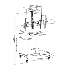 Gembird Motorizirano stojalo za TV TVS-100T-01 55''-100''