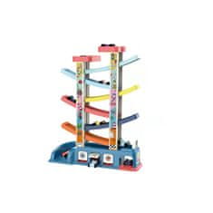 Lean-toys Drsna steza z šestimi pisanimi avtomobilčki