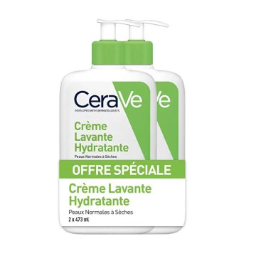 CeraVe Set vlažilnih čistilnih gelov za obraz in telo (Hydrating Cleanser) 2 x 473 ml