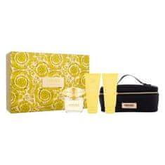 Versace Yellow Diamond Set toaletna voda 90 ml + losjon za telo 100 ml + gel za prhanje 100 ml + kozmetična torbica za ženske