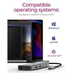 IcyBox IB-DK4061-CPD 12v1 USB Type-C priklopna postaja za prenosnike s Power Delivery do 100W