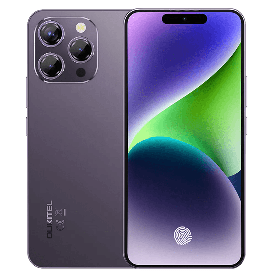 Oukitel P1 pametni telefon, Ultra tanek 8.2mm, 5150mAh Baterija, (8GB+256GB), VIJOLIČNE barve