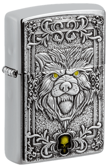 Zippo vžigalnik 48690 Fierce Wolf Emblem