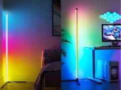 Verkgroup LED RGB kotna talna svetilka 100cm APP + daljinski upravljalnik Rainbow 3D