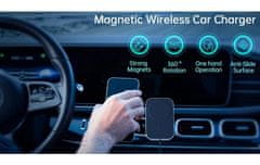 SWISSTEN Magnetno držalo za ventilator v avtomobilu z brezžičnim polnjenjem 15w (združljivo z magsafe)