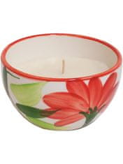 Roura 340305.085 Sveča Citronela v keramiki - Rože 65x110 mm 28h