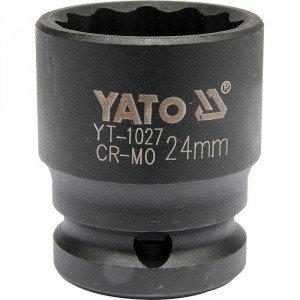 YATO Podaljšek 1/2" udarni nastavek 12 mm globok 24 mm CrMo