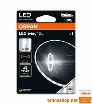 Osram ŽARNICA LED C5W LEDriving SL 12V 1,0W 6438DWP-1BL SV8.5-8 1BL