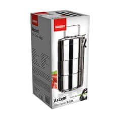 Banquet AKCENT dvostenska posoda za hrano iz nerjavečega jekla, 3 deli, komplet 2