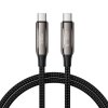 UB10T kabel USB-C / USB-C 240W QC PD 1m, črna