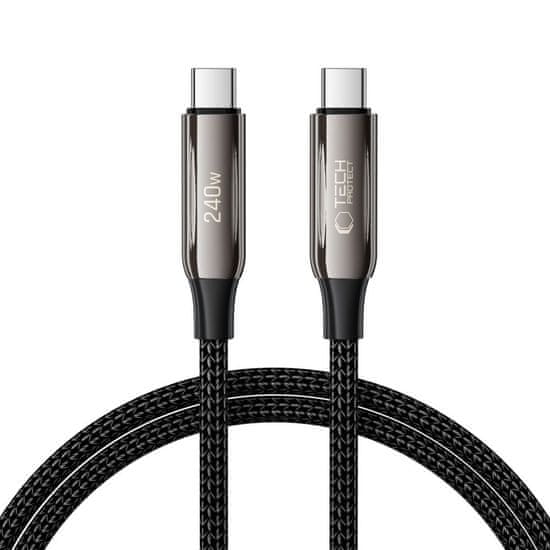 Tech-protect UB10T kabel USB-C / USB-C 240W QC PD 1m, črna