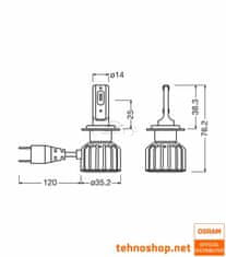 Osram LED KIT KOMPLET LEDriving HLT BRIGHT H7 64215DWBRT-2HFB LED 18W 24V PX26d 2HFB