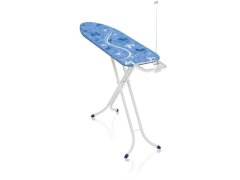 Leifheit LEIFHEIT AirBoard M Kompaktna likalna deska, modra, nastavljiva višina, z nosilcem za likalnik, zložljiva