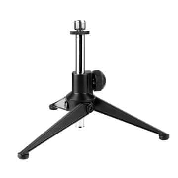 slomart Stojalo za mikrofon SSQ DS1, nastavljivo, iz jekla in tehno-polimera, srebrno-črne barve, minimalna višina 14 cm