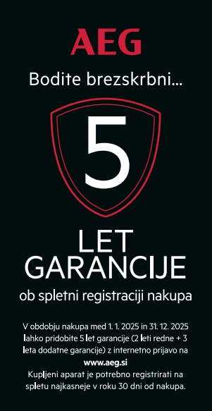 AEG podaljšana garancija 2+3 leta