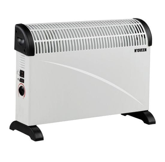 N'OVEEN Konvektorski grelnik Noveen CH-5000 s turbo ventilatorjem, 3 močnostne ravni, bel, notranja uporaba, 2000 W