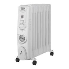 N'OVEEN NOVEEN OH1301 Oljni grelnik 2500 W s turbo ventilatorjem 400 W, 3 stopnje moči, zaščita pred pregrevanjem, 13 reber
