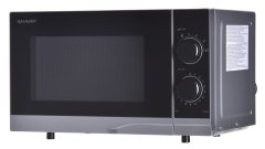 Sharp Mikrovalovna pečica SHARP YC-PS201AE-S, 20 L, 700 W, digitalni timer, srebrna barva, 6 močnivih stopenj, površinska zasnova