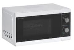 Sharp Mikrovalovna pečica Sharp YC-MG01E-W s funkcijo žara, 800 W, 20 L, črna/bela, stransko odpiranje, 5 stopenj moči