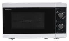 Sharp Mikrovalovna pečica Sharp YC-MG01E-W s funkcijo žara, 800 W, 20 L, črna/bela, stransko odpiranje, 5 stopenj moči