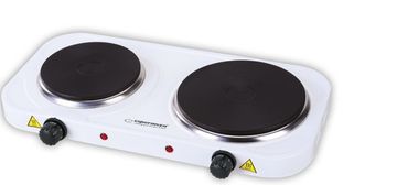 Esperanza Hob Esperanza EKH007W, bel countertop, 2 krožne kuhališč izgorevanja, 2500 W, enostavno čiščenje, rotacijska kontrola