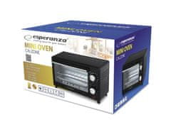 Esperanza Pečica na toaster Esperanza EKO004, 10 L, 900 W, črna, z rešetko in pizzo, brezplačna dostava v 24h