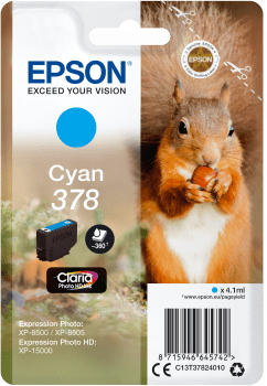 Epson kartuša T3782 cian (veverica)