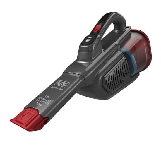 Black+Decker Ročni sesalnik Black & Decker BHHV315J-QW, brez vrečke, rdeče-črn, 20 AW, 0.7 L zmogljivost, 16 min delovanja
