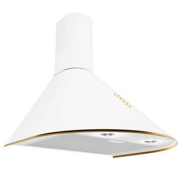 Akpo Kaminasti nape Akpo WK-4 Dandys GOLD 60 cm, moč 450 m3/h, bela, LED luči, 3 hitrosti, aluminijasti filtri, energijska učinkovitost D