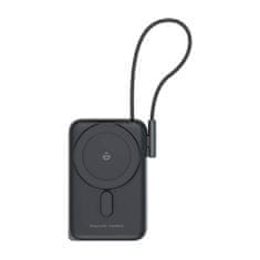 Choetech B735 magnetni powerbank 10000mAh 20W PD + kabel USB-C (črn)