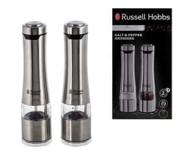 Russell Hobbs Russell Hobbs 23460-56 električni mlinček za sol in poper, set iz nerjavečega jekla z nastavljivo grobostjo mletja