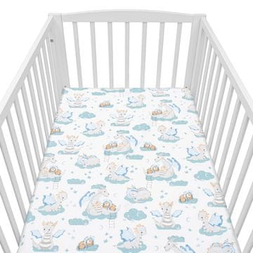 NEW BABY Bombažna rjuha za otroško posteljico Draco 120x60cm