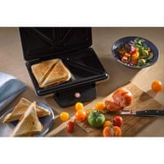 WMF WMF 0415150011 Sendvič aparat 800 W Črn, Srebrn - Enostavno čiščenje, Non-stick prevleka, 2 sendviča, CE certifikat