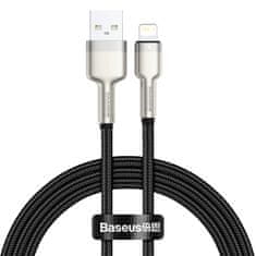 BASEUS Baseus Cafule 1 m USB A na Lightning kabel, črn, 480 Mbit/s, 2.4 A, hitro polnjenje in prenos podatkov