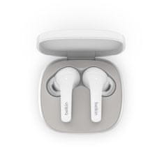 Belkin Belkin SOUNDFORM Flow Brezžični slušalke za klice in glasbo, USB Type-C, Bluetooth, bele, vodoodporne.