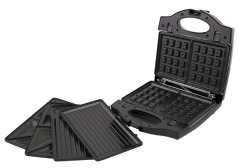 Esperanza Sandwich maker Esperanza EKT006K, 700 W, črna, z nelepimi ploščami, enostavno čiščenje, vključuje žar in vafeljne plošče