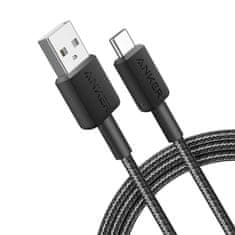 Anker Anker 322 USB kabel 1,8 m USB A do USB C, črn, hitra polnitev, 45 W, 480 Mbit/s, enojna količina